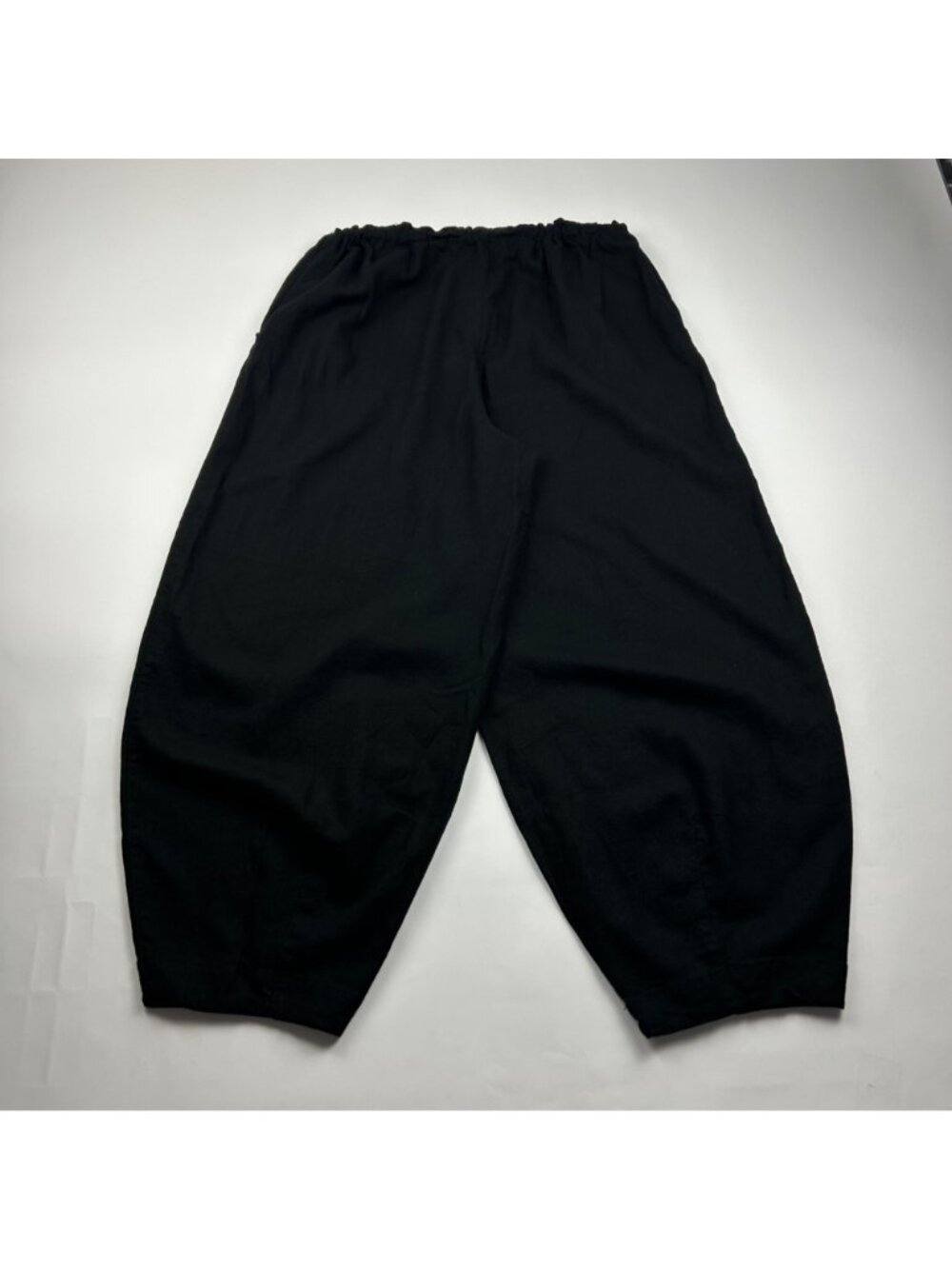 MAX Studio Black Linen Blend Balloon Leg Lounge Pant L - Picture 6 of 8